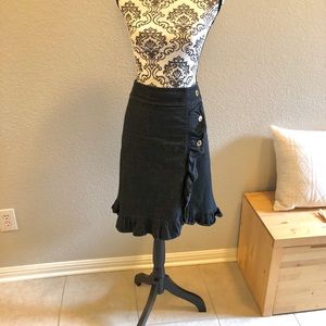 Cute, Lane Bryant ruffle denim skirt.